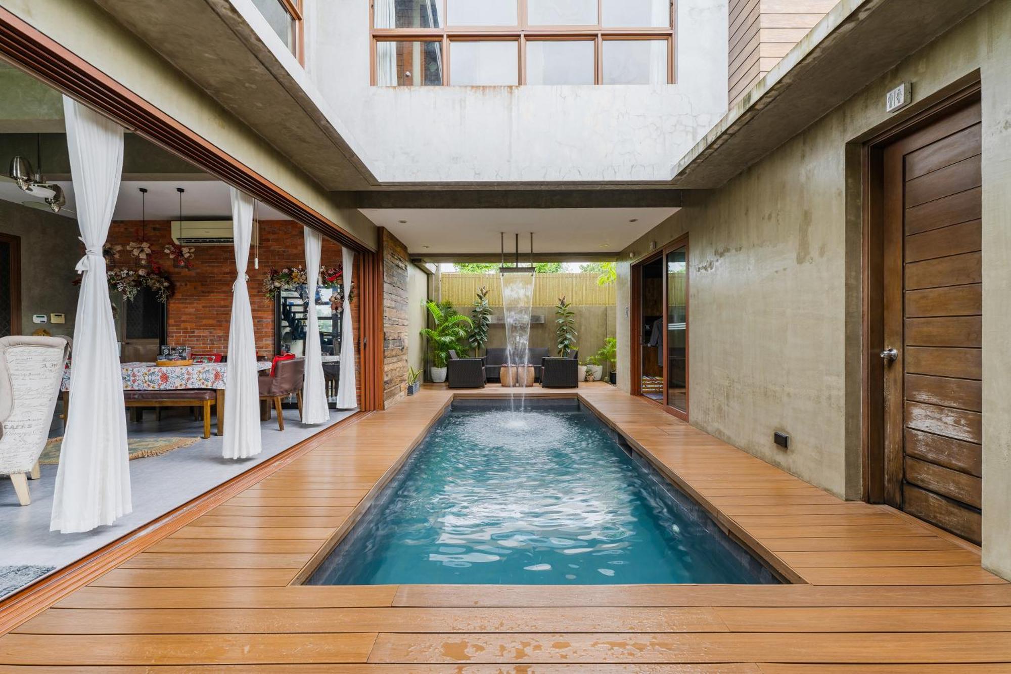Isla Villa 1 Amazing Waterfall Pool House Near Beach, Bars & Restaurants 막탄 외부 사진